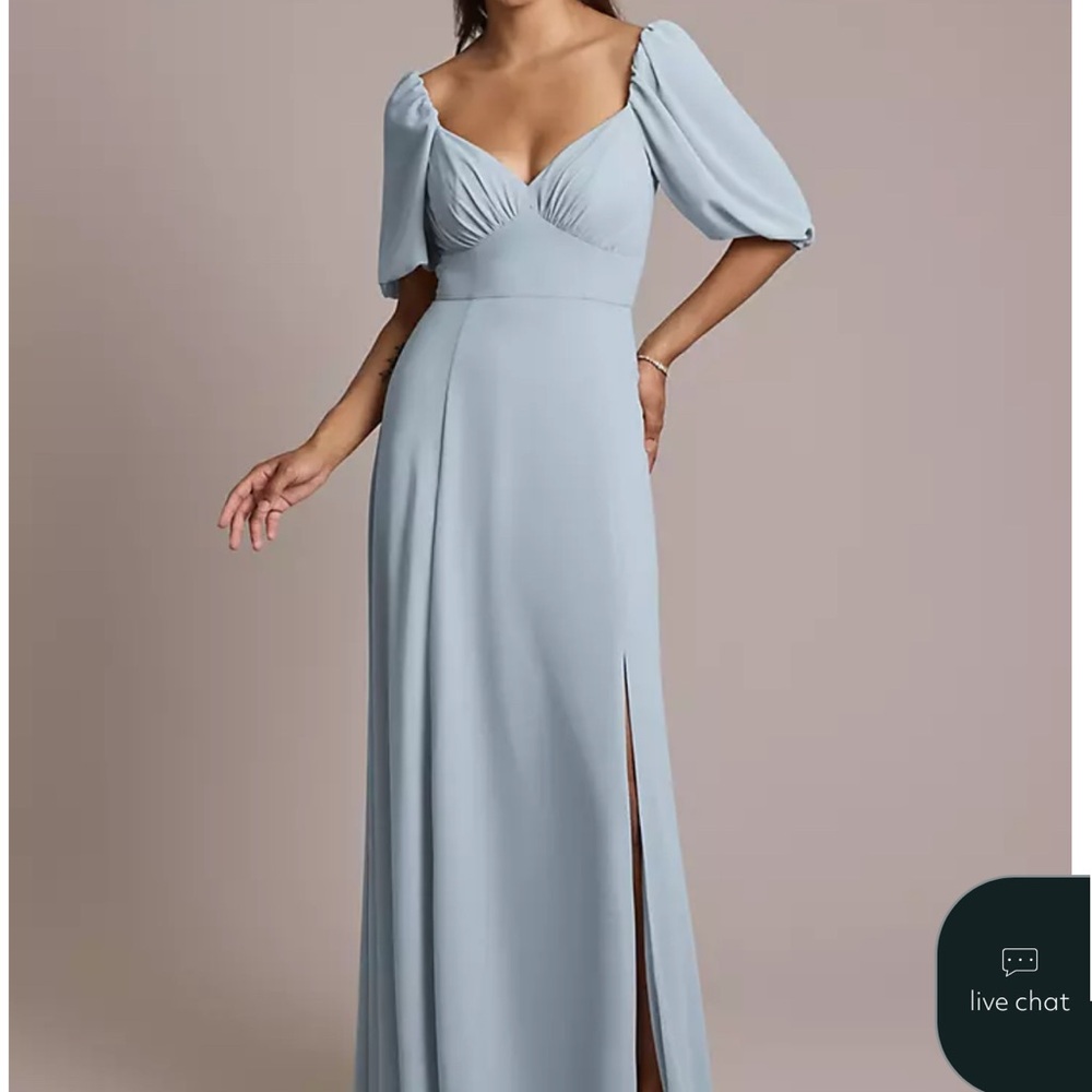 Dusty blue maxi dress
